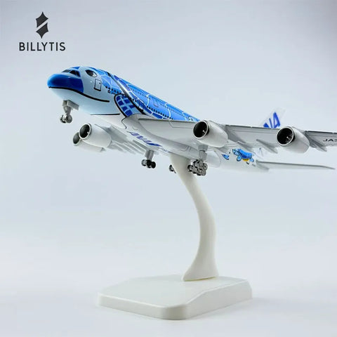 A380 The blue sea turtle aircraft model 20CM