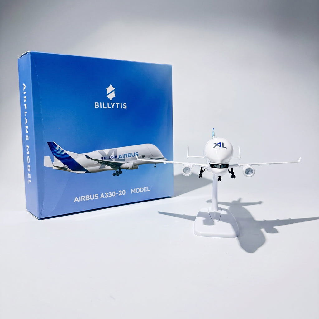 1:400 Scale Beluga XL A330 Diecast Alloy & Resin Aircraft Model with Display Stand, Collectible Airplane Model for Aviation Enthusiasts Home Office Decor Gift